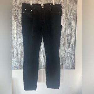 Women's EDWIN NWT Pixie 9” Mid Rise Skinny Jeans Pants-Black Corduroy-32